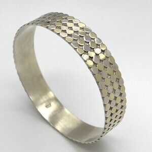 Sterling Silver Bangle Bracelet - 1.1 ounce - Two-Tone